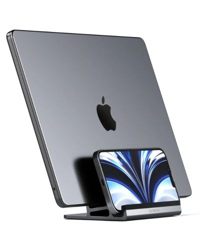 Стойка за таблет и лаптоп Satechi - Dual, MacBook Pro/iPad, сива - 6