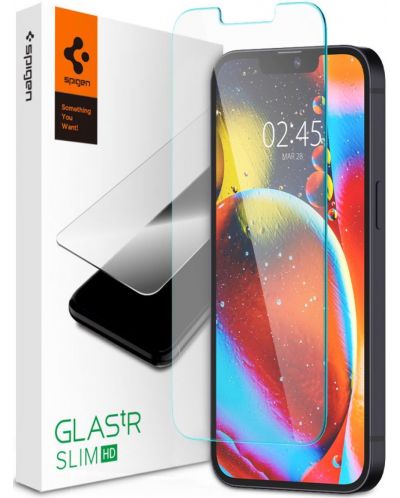 Стъклен протектор Spigen - Glas.tR Slim, iPhone 13/13 Pro/14 - 1