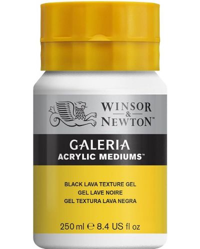 Структурен гел Winsor & Newton - Galeria Black Lava, 250 ml - 1