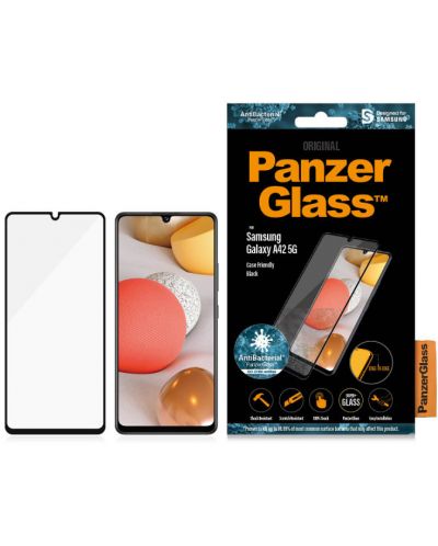 Стъклен протектор PanzerGlass - AntiBact CaseFriend, Galaxy A42 5G - 1