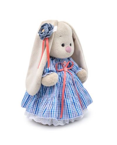Плюшена играчка Budi Basa - Зайка Ми, с рокля в кънтри стил, 25 cm - 3