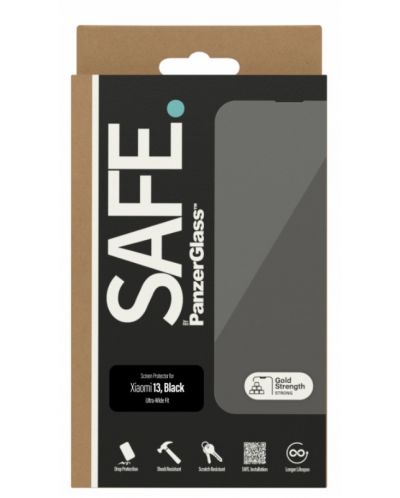 Стъклен протектор Safe - UWF, Xiaomi 13, черен - 3