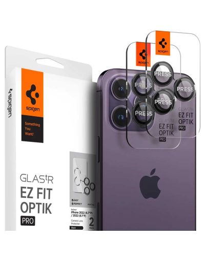 Протектори Spigen - EZ Fit Optik Pro, iPhone 14 Pro/14 Pro Max, 2 броя - 1