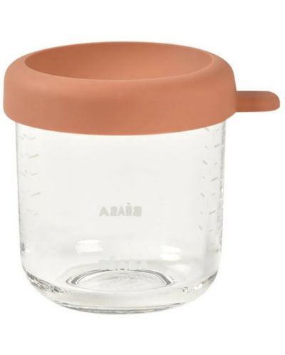 Стъклен контейнер Beaba - Terracotta, 250ml