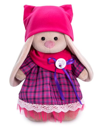 Плюшена играчка Budi Basa - Зайка Ми, с рокличка с яка и шапка, 25 cm - 1