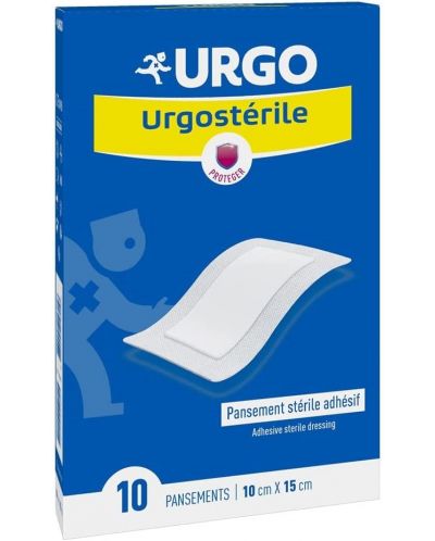 Urgosterile Стерилни пластири, 10 х 15 cm, 10 броя, Urgo - 1