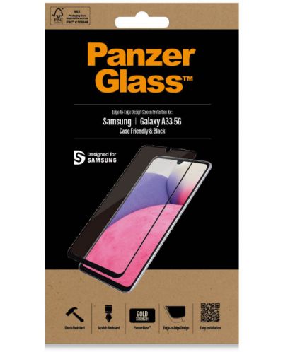 Стъклен протектор PanzerGlass - Galaxy A33 5G, CaseFriend - 2
