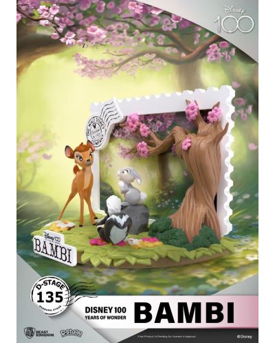 Статуетка Beast Kingdom Disney: Bambi - Diorama (100th Anniversary), 12 cm - 5