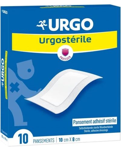 Urgosterile Стерилни пластири, 10 x 8 cm, 10 броя, Urgo - 1