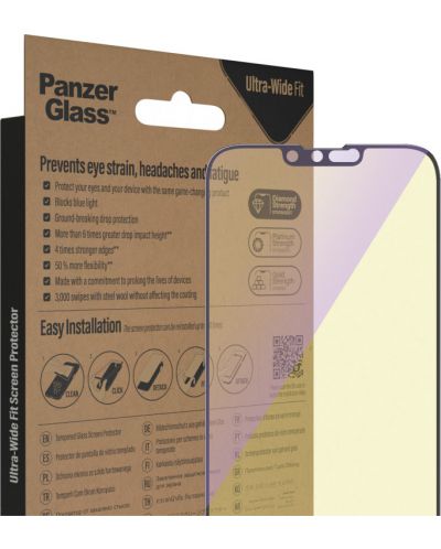 Стъклен протектор PanzerGlass - AntiBact/Bluelight, iPhone 14 Plus/13 Pro Max - 6