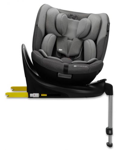 Столче за кола KinderKraft - I-Fix 360°, i-Size, 40-150 cm, Cool Grey - 2
