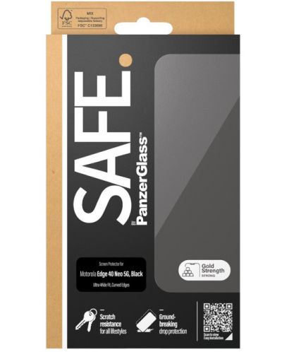 Стъклен протектор Safe - Motorola Moto Edge 40 5G/Edge 40 Neo 5G, UWF - 3