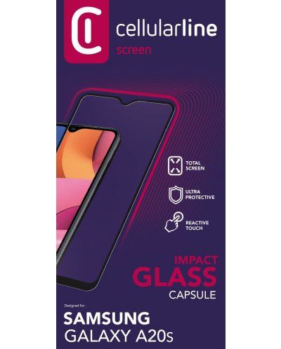 Стъклен протектор Cellularline - Galaxy A20s - 2