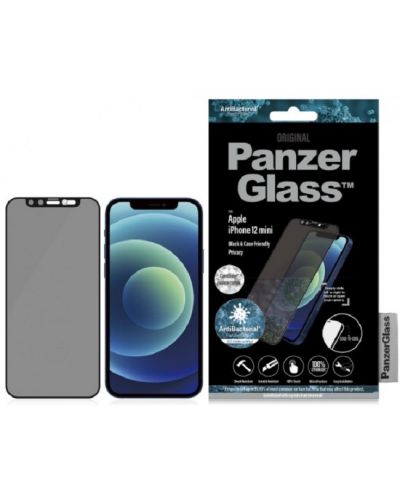 Стъклен протектор PanzerGlass - Privacy, iPhone 12 mini, Swarovski - 1
