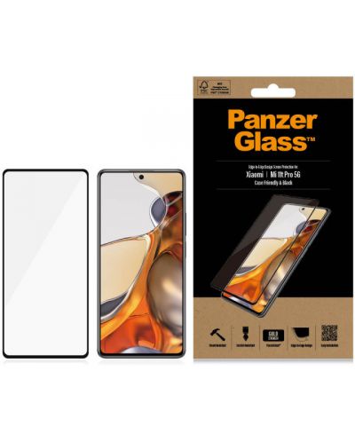Стъклен протектор PanzerGlass - CaseFriend, Xiaomi Mi 11t Pro 5G - 4