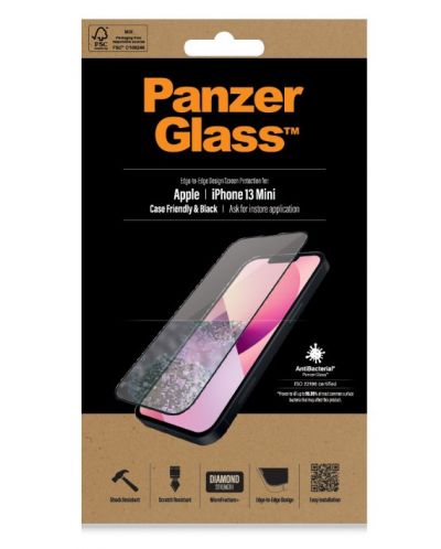 Стъклен протектор PanzerGlass - AntiBact, iPhone 13 mini - 2