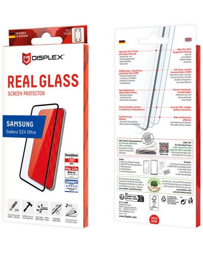 Стъклен протектор Displex - Real Glass Full 3D, Galaxy S24 Ultra - 3