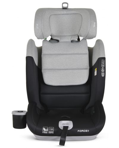 Стол за кола Cangaroo - Force, i-Size, IsoFix , 76-150 cm, сив - 6