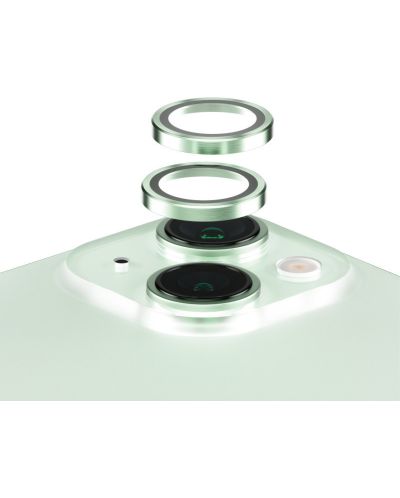 Стъклен протектор за камера PanzerGlass - Hoops, iPhone 15/15 Plus, зелен - 2