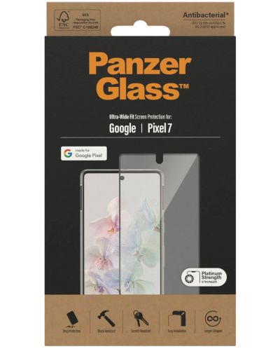 Стъклен протектор PanzerGlass - AntiBact CaseFriend UWF, Pixel 7 - 3