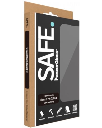 Стъклен протектор Safe - CaseFriendly, Xiaomi 12 Pro, черен - 2