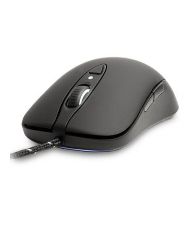 Гейминг мишка SteelSeries - Sensei RAW Rubberised, лазерна, черна
