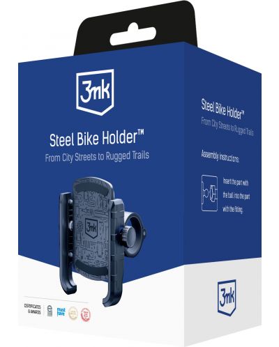 Стойка за колело 3mk - Steel Bike Holder, черна - 5