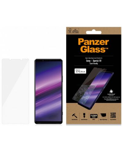 Стъклен протектор PanzerGlass - AntiBact, Sony Xperia 1 lV, черен - 1
