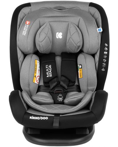 Столче за кола KikkaBoo - Multistage, 0-36 kg, с IsoFix, Dark Grey - 3