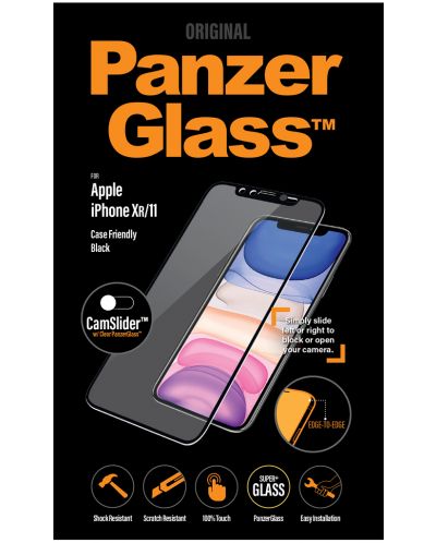 Стъклен протектор PanzerGlass - CaseFriend CamSlide, iPhone XR/11 - 2