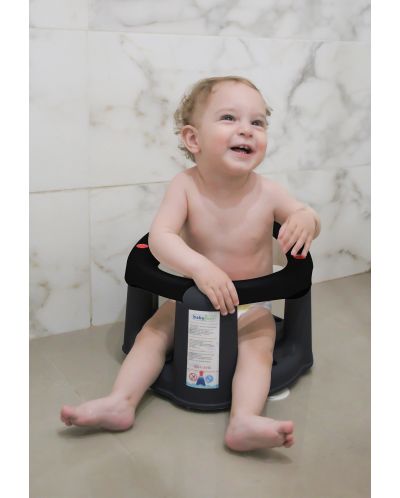 Противоплъзгаща седалка за баня и хранене BabyJem - Черна - 3