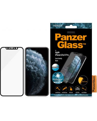 Стъклен протектор PanzerGlass - iPhone X/XS/11 Pro, CF/AG - 3