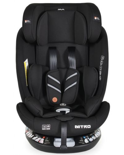 Стол за кола Moni - Nitro, IsoFix, i-Size, 40-150 cm, черен - 4