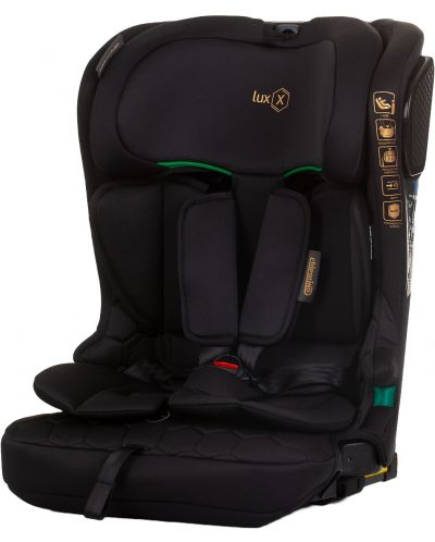 Столче за кола Chipolino - LuxX, IsoFix, i-Size, 76-150 cm, обсидиан - 1