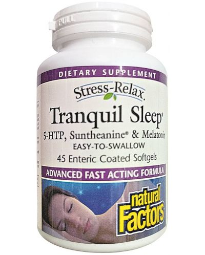 Stress-Relax Tranquil Sleep, 45 софтгел капсули, Natural Factors - 1