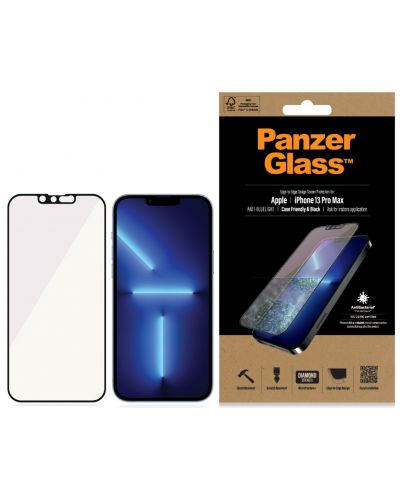 Стъклен протектор PanzerGlass - AntiBact/Bluelight, iPhone 13 Pro Max - 5