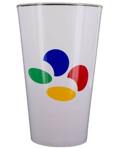 Стъклена чаша Paladone Nintendo - Logo, 450 ml