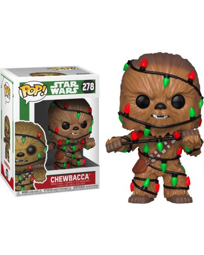 Фигура Funko Pop! Star Wars: Holiday Chewbacca with Lights (Bobble-Head), #278 - 2
