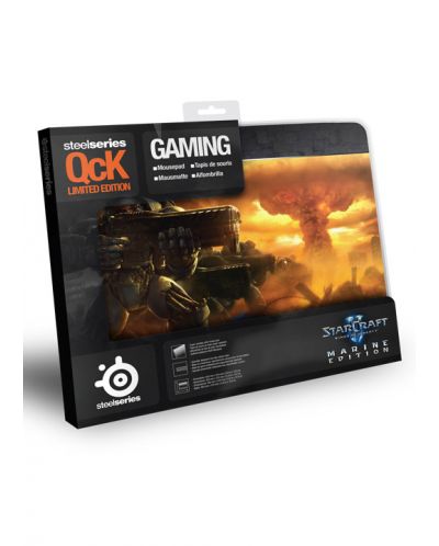 Гейминг подложка SteelSeries - QcK Limited Edition StarCraft II Terran Marine, M, мека, многоцветна