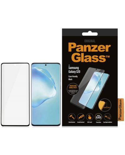 Стъклен протектор PanzerGlass - Case Friend, Galaxy S20, черен - 2