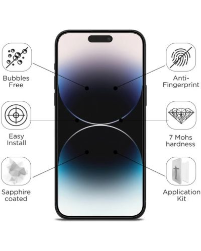 Стъклен протектор Mobile Origin - Sapphire, iPhone 14 Pro Max - 3