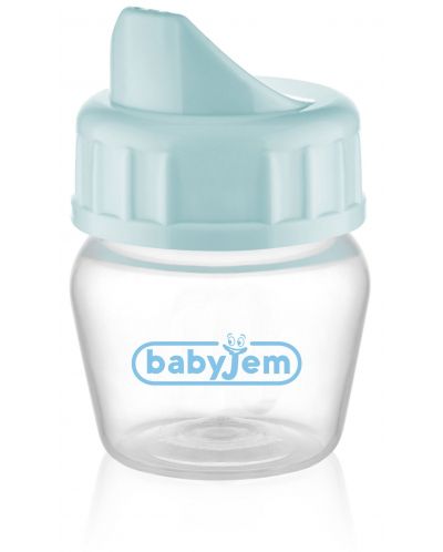 Стъклено преходно шише BabyJem - 30 ml, синьо - 2