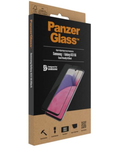 Стъклен протектор PanzerGlass - Galaxy A33 5G, CaseFriend - 3