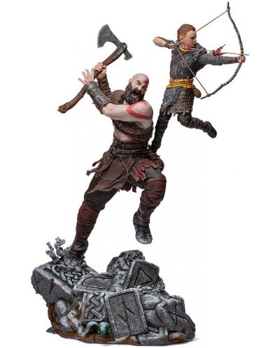 Статуетка Iron Studios Games: God of War - Kratos & Atreus, 34 cm - 1