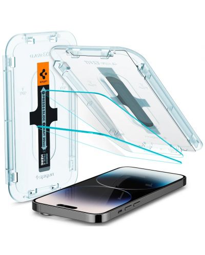 Стъклени протектори Spigen - tR EZ Fit, iPhone 14 Pro, 2 броя - 1
