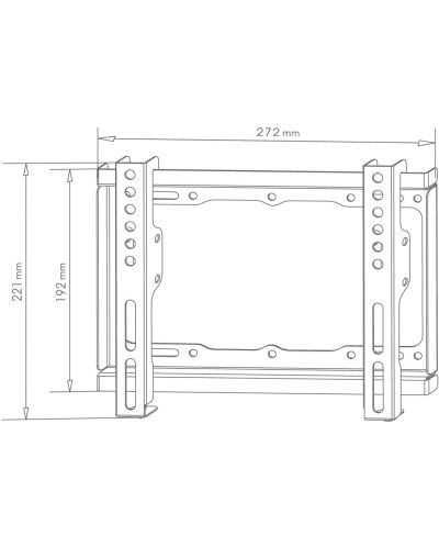 Стойка за телевизор Xmart - 1743 SF, черна - 4