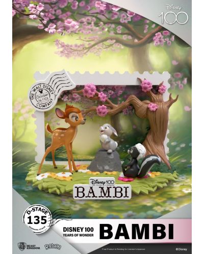 Статуетка Beast Kingdom Disney: Bambi - Diorama (100th Anniversary), 12 cm - 3