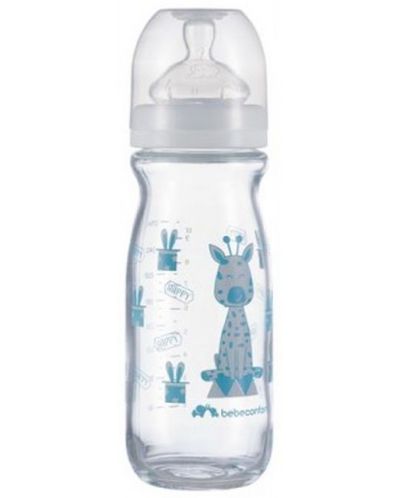 Стъклена бутилка Bebe Confort - Emotion, 270 ml, 0-12м, White - 1