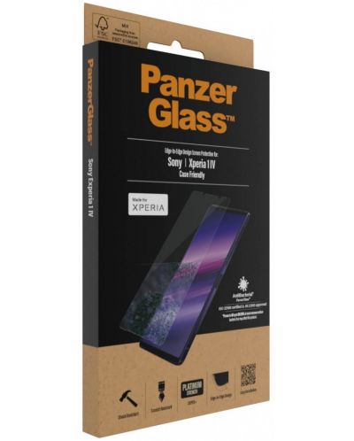 Стъклен протектор PanzerGlass - AntiBact, Sony Xperia 1 lV, черен - 3