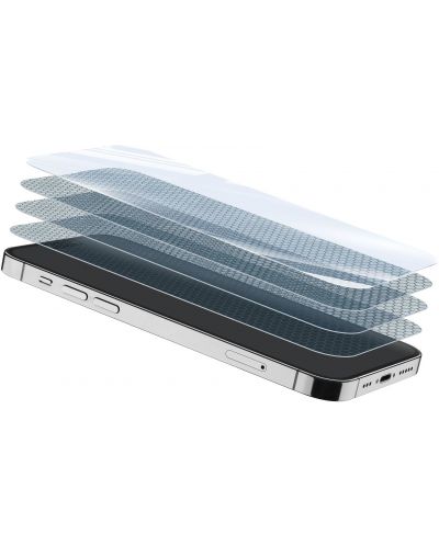 Стъклен протектор Cellularline - Tetra, iPhone 14/14 Pro - 3